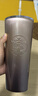 星巴克（Starbucks）保溫杯790ml吸管杯紫色貓眼款不銹鋼水杯咖啡杯冷水杯年貨節禮物 曬單實(shí)拍圖
