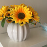 向日葵仿真花擺件太陽(yáng)花假花擺設工程花塑料小花束客廳餐桌裝飾花 3束向日葵+陶瓷花盆(組裝插好) 曬單實(shí)拍圖