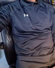 安德瑪長(cháng)袖T恤男子衛衣快干半高拉鏈立領(lǐng)透氣打底衫休閑運動(dòng)騎行健身服 曬單實(shí)拍圖