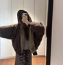 棉致雙面穿保暖連帽棉服女冬季派克服夾克棉衣外套羽棉襖絨服座山雕 MX2518咖色【高品質(zhì)】 M 120-140斤 曬單實(shí)拍圖