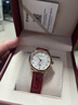羅西尼（ROSSINI）手表女款 女士手表送女友時(shí)尚日歷石英表白盤(pán)紅皮帶516734 曬單實(shí)拍圖