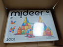 彌鹿（MiDeer）兒童彩窗磁力片積木生日六一兒童節禮物棒磁鐵磁吸益智玩具禮盒 100片鉆面彩窗-含小車(chē)*2+收納袋 曬單實(shí)拍圖