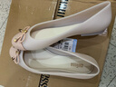 梅麗莎新品簡(jiǎn)約撞色蝴蝶結果凍成人女士單鞋32772 米色 36 曬單實(shí)拍圖