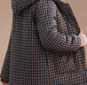 50媽媽冬裝棉衣60歲中老年女裝洋氣加絨加厚保暖棉服夾克棉襖外套 咖色格子【加絨加厚】 2XL 【建議105-120斤】 曬單實(shí)拍圖