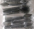 優(yōu)奧一次性勺子100支獨立裝大號直柄勺食品級塑料餐勺甜品勺外賣(mài)打包 曬單實(shí)拍圖