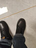 海瀾之家HLA男鞋秋冬款休閑皮鞋子男士板鞋HAAXXM4DBF453 黑色短絨款42 曬單實(shí)拍圖