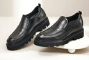 高哥增高鞋男8CM厚底圓頭套腳德比鞋春秋款商務(wù)男鞋內增高正裝皮鞋 黑色8CM 0624781ZAP 41 曬單實(shí)拍圖