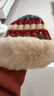 熱風(fēng)（Hotwind）【商場(chǎng)同款】女士新年毛線(xiàn)帽冬季新款絞花拼色厚毛絨保暖圣誕帽 05紅色 F 曬單實(shí)拍圖