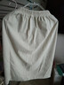 美安嘉松緊高腰燈芯絨半身裙女秋冬加絨a字過(guò)膝垂感開(kāi)叉中長(cháng)款包臀長(cháng)裙 米白薄 XL 曬單實(shí)拍圖