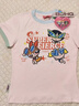 BJHG飛天小女警聯(lián)名 不計后果復古卡通正肩t恤女款夏潮牌新款舒適短袖 花束粉 XL 曬單實(shí)拍圖