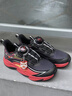 特步（XTEP）童鞋男童星焰旋鈕扣跑鞋兒童耐磨運動(dòng)鞋 黑/狀元紅 36 曬單實(shí)拍圖