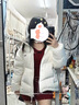 美特斯邦威立領(lǐng)羽絨服女士2025冬季新款保暖百搭純色舒適外套上裝 曬單實(shí)拍圖