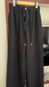 MO&Co.休閑褲含牦牛絨棉質(zhì)高腰抽繩高腰長(cháng)褲運動(dòng)風(fēng)及地直筒褲摩安珂 黑色 S 曬單實(shí)拍圖