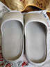 稻草人拖鞋男士居家用洗澡防滑浴室內戶(hù)外穿情侶厚底靜音女涼拖 灰42-43 曬單實(shí)拍圖