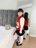 班喜迪兒童馬甲冬裝2025新款女童加絨夾棉背心女寶寶國風(fēng)男童拜年服冬款 紅色 110 曬單實(shí)拍圖
