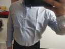 BLACKMONDAY純棉襯衫男長(cháng)袖春秋季純色全棉商務(wù)休閑基礎男士抗皺免燙男裝襯衣 曬單實(shí)拍圖