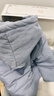 嫚熙（EMXEE）新品童裝兒童棉服加厚保暖外套男女寶2025新款百搭校服神器棉襖冬 藍灰色-建議溫度5°C-15°C 110 cm【3-4歲】 曬單實(shí)拍圖