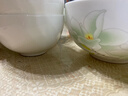 華光骨瓷碗套裝十件套 釉中彩抗菌餐具套裝 6寸面碗4.5米飯碗 10只碗 白玉蘭 曬單實(shí)拍圖