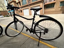 迪卡儂（DECATHLON）旅行自行車(chē)RIVERSIDE100平把鋼架公路山地前后鋼制V剎 磨砂黑 M碼 168-182CM 28英寸 曬單實(shí)拍圖