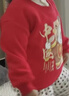 巴布豆寶寶新年衣服兒童紅色衛衣加絨男童洋氣可愛(ài)女童保暖冬裝 男 100 曬單實(shí)拍圖