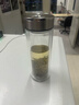 萬(wàn)象（WANXIANG）雙層玻璃杯V49RL商務(wù)辦公鈦銀色禮盒裝帶濾網(wǎng)泡茶杯情侶便攜水杯 曬單實(shí)拍圖
