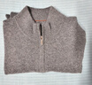 【95成新】京東京造【100%山羊絨】毛衣男羊毛衫男可機洗冬季針織衫 碳灰色半拉鏈 L   曬單實(shí)拍圖