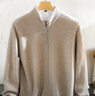 帕什羊絨開(kāi)衫男士100%山羊絨秋冬新款加厚百搭半高領(lǐng)針織外套 YB-2220 駝色 XL 曬單實(shí)拍圖