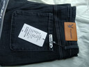 皮爾卡丹（pierre cardin）牛仔褲男秋冬季厚款寬松直筒彈力休閑褲子大碼男裝 黑色 33 曬單實(shí)拍圖