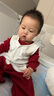 木生棉嬰兒長(cháng)袖連體衣秋冬季彈力男女寶寶紅色喜慶哈衣爬服新年周歲服 安可拉紅 80cm 曬單實(shí)拍圖
