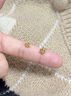 中國黃金（CHINA GOLD）黃金耳釘女士足金碎碎冰三葉草耳飾新年節生日禮物送女朋友老婆 碎碎冰三葉草耳釘  約0.6g 曬單實(shí)拍圖