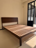 續寫(xiě)黑胡桃木實(shí)木床簡(jiǎn)約小戶(hù)型家用臥室1.5X2米家具單雙人穩穩床Pro-J 曬單實(shí)拍圖