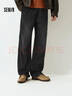 森馬（Semir）森柔牛仔|牛仔褲男寬松闊腿褲2025冬美式傘兵褲復古109725124104 曬單實(shí)拍圖