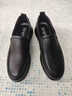強人3515一腳蹬皮鞋男頭層牛皮商務(wù)休閑鞋低幫軟底透氣男單鞋 黑色 42 曬單實(shí)拍圖