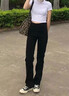 美麗衣櫥（BEAUTIFUL WARDROBE）高腰百搭顯瘦牛仔褲2025秋冬韓版女士寬松直筒窄版不貼腿修身長(cháng)褲 曬單實(shí)拍圖