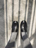 百麗（Belle）復古抓皺面羊皮樂(lè )福鞋女2026春新粗跟氣質(zhì)通勤單鞋B2948AA6預售 黑色 37 (235mm) 曬單實(shí)拍圖