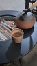 圍爐煮茶陶壺茶具家用養生壺沖茶壺電陶爐泡茶器 提梁大螺旋 1100ml 曬單實(shí)拍圖