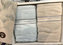 潔麗雅（Grace）新疆棉7A抗菌毛巾國風(fēng)禮盒2條裝純棉面巾舒適柔軟吸水色織條紋 曬單實(shí)拍圖