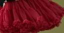 富羅迷女童裙子冬季甜美洋氣網(wǎng)紗凸凸裙小女孩蓬蓬半身裙 酒紅色 140 曬單實(shí)拍圖