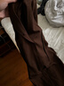 佐丹奴裙子女秋冬磨毛襯衫裙可拆卸腰帶插肩袖連衣裙女05464712 淺棕色 棗褐棕 M 曬單實(shí)拍圖