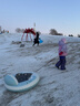 安丹迪（Adandyish）滑雪圈成人兒童雪地按壓充氣雪板滑冰雪橇加厚坐墊可牽  藍藍雪白 曬單實(shí)拍圖