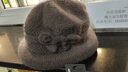 紅蜻蜓中老年人媽媽帽子女冬季新款保暖老人奶奶秋冬天老太太針織毛線(xiàn)帽 兔毛混紡 加絨加厚-卡其色【帽子】 均碼【彈性調節】 曬單實(shí)拍圖