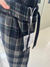 森馬（Semir）休閑褲女冬格子加絨長(cháng)褲寬松2025鹽系復古潮流闊腿褲109725127005 曬單實(shí)拍圖