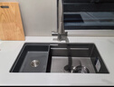 九牧（JOMOO）【魔法師】升級黑鈦不銹鋼水槽大單槽廚房洗菜盆78*48含龍頭06352 曬單實(shí)拍圖