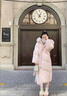 瑪嬌媚（Majiaomei）羽絨棉服女中長(cháng)款2025年冬季新款韓版寬松過(guò)膝加厚毛領(lǐng)棉衣外套女 粉紅色 M 曬單實(shí)拍圖