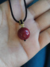 吉照堂高含量朱砂吊墜屬馬本命年轉運珠護身女款鎖骨項鏈情侶生日禮物 簡(jiǎn)約款毛衣鏈【珠徑14mm】 曬單實(shí)拍圖