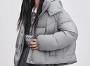 樂(lè )町連帽短款方格小面包羽絨服女2025冬季新款 銀燭灰(現貨) XS 曬單實(shí)拍圖