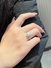 I Do鉑金PT950鉆戒微鑲雪花扭臂1克拉培育鉆石求婚訂婚結婚戒指送女友 微鑲雪花扭臂50分鉆 開(kāi)口可調節 曬單實(shí)拍圖