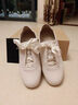 natursun奚夢(mèng)瑤同款銀色德訓鞋女2025冬季通勤休閑鞋運動(dòng)芭蕾舞鞋 白色 39 曬單實(shí)拍圖
