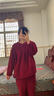 迪莉雅紅色珊瑚絨情侶睡衣男秋冬季結婚喜慶新年本命年加厚保暖女家居服 91168 XL 男+M女 曬單實(shí)拍圖