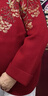 俞兆林（YUZHAOLIN）本命年喜慶婚宴兩件套媽媽冬季外套奶奶女士外套加絨長(cháng)袖老人婆婆 曬單實(shí)拍圖